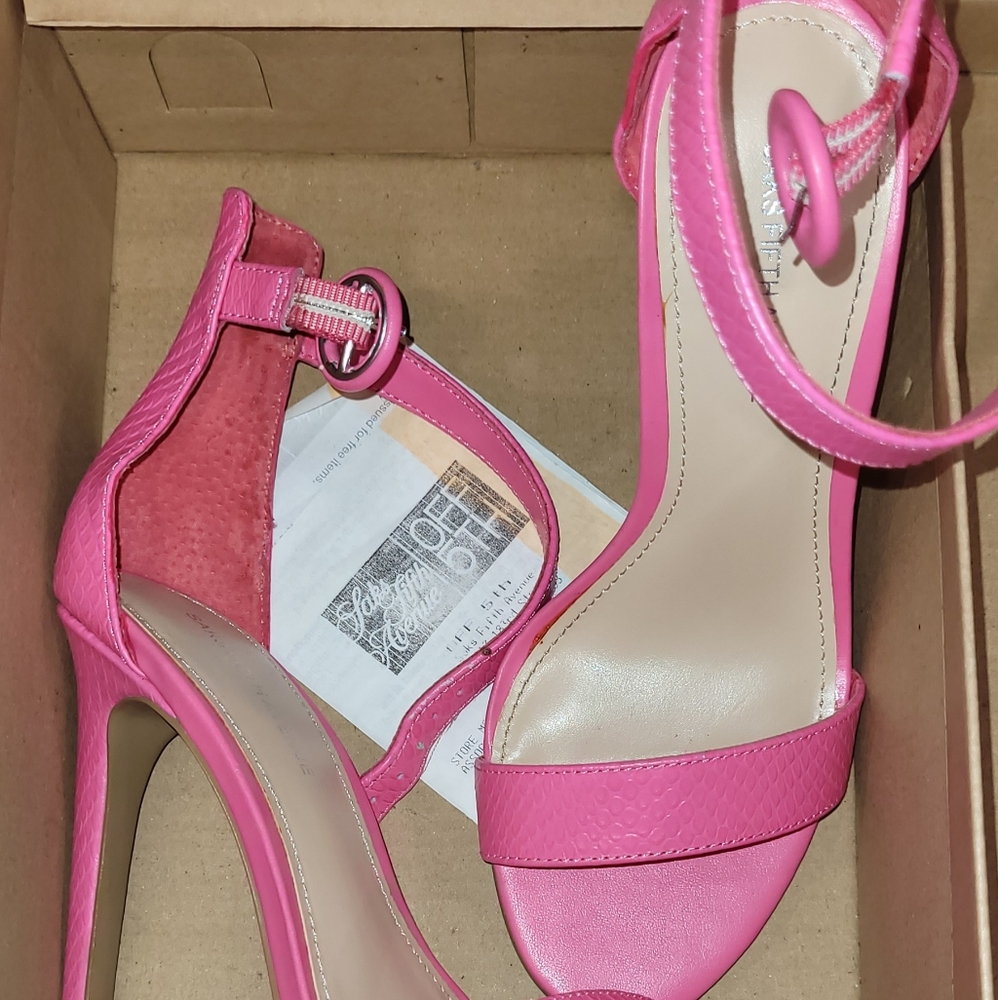Pink Saks Fifth Avenue heels